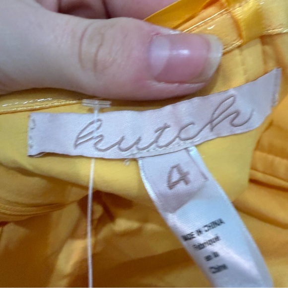 NWT Anthropologie Hutch Dress Halter Maxi Ruffle in Maize Yellow Floral - Picture 7 of 9